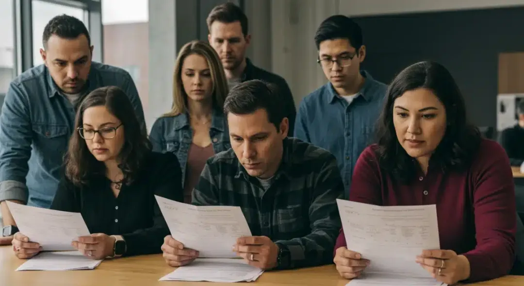Canadians reviewing financial documents, anticipating the impact of new 2026 tax credit changes.