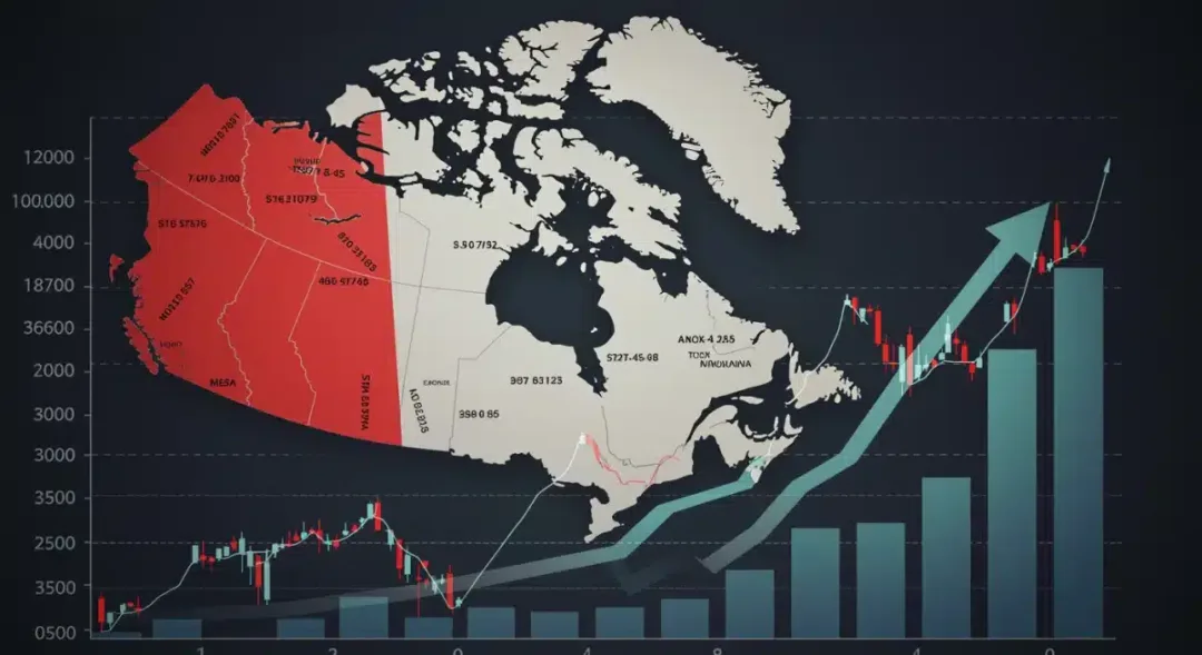Graph illustrating Canadian household debt rising against a backdrop of inflation, highlighting economic challenges.