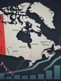 Graph illustrating Canadian household debt rising against a backdrop of inflation, highlighting economic challenges.