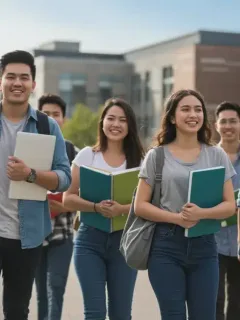 Canadian students on campus, symbolizing the Canada Student Grant Program's support for education.