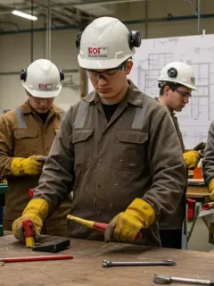 Canadian trades students working in a workshop, symbolizing the Apprenticeship Incentive Grant 2026.