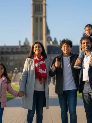 Optimistic Canadian family benefiting from new federal aid programs
