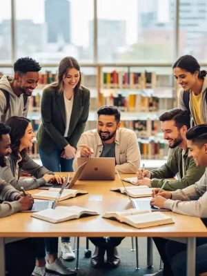 Diverse students utilizing government funding for education in Canada