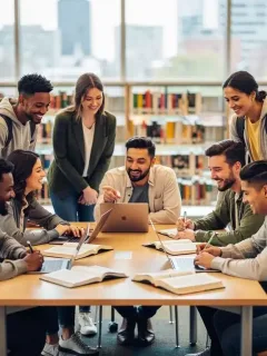 Diverse students utilizing government funding for education in Canada