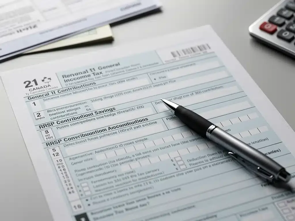 Canadian tax forms for RRSP contributions and deductions