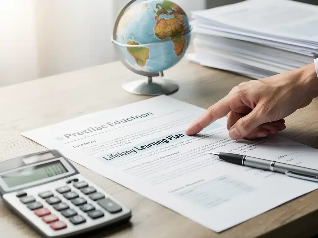 Lifelong Learning Plan details on a financial document