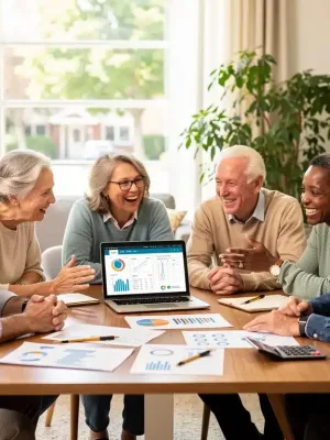 Canadian seniors discussing financial planning for 2026 benefits. Seniors' Benefits 2026