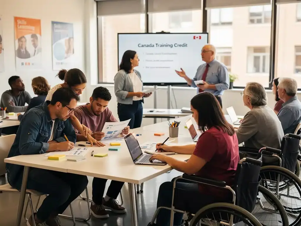 Diverse group of Canadians participating in a training workshop