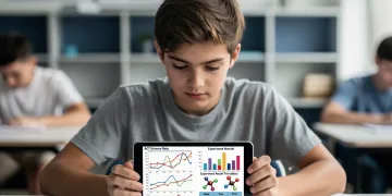 Student preparing for the 2026 Digital ACT Science section on a tablet