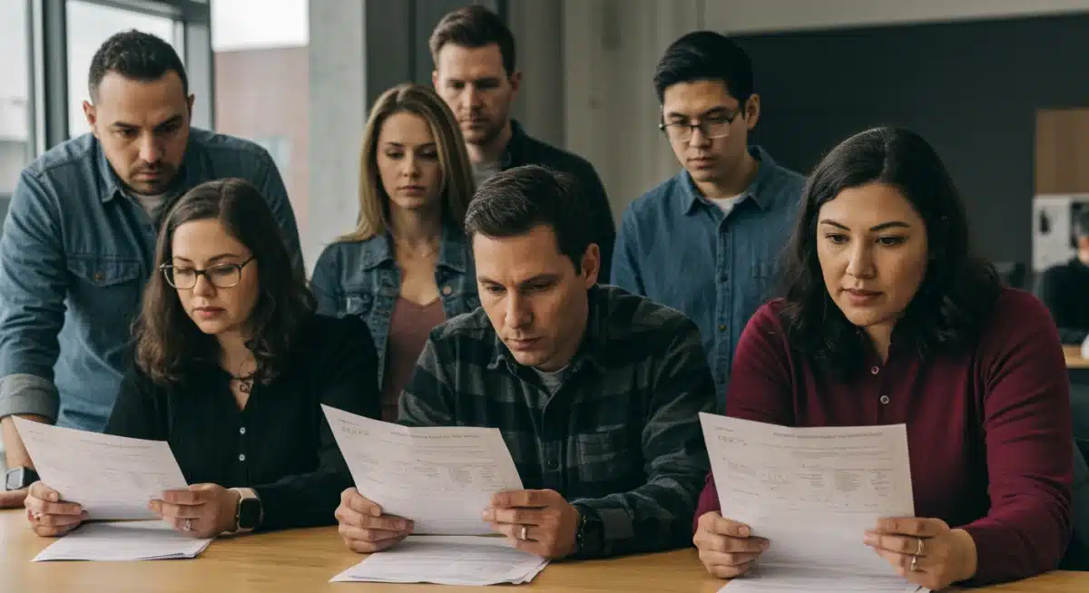 Canadians reviewing financial documents, anticipating the impact of new 2026 tax credit changes.