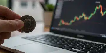 Canadian dollar coin over laptop with financial charts, symbolizing new online lender regulations.