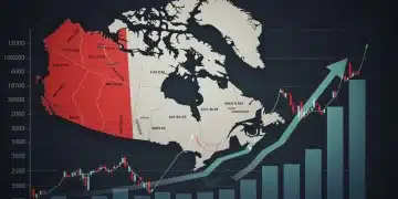 Graph illustrating Canadian household debt rising against a backdrop of inflation, highlighting economic challenges.