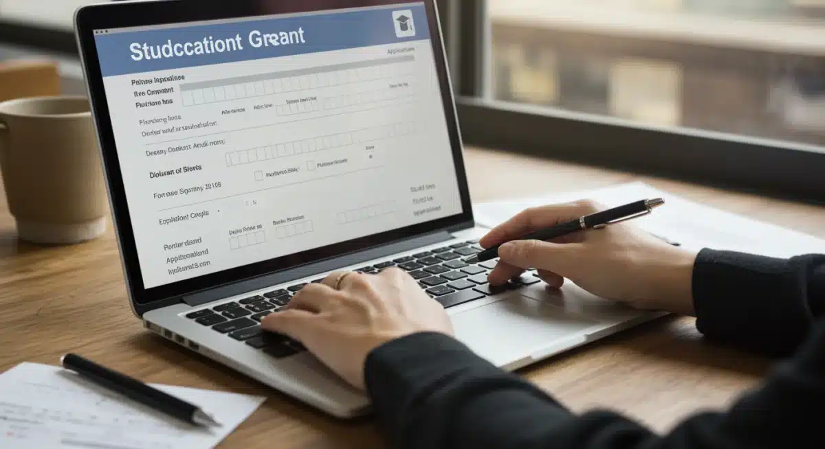 Student applying online for the Canada Student Grant Program, focusing on the digital application process.