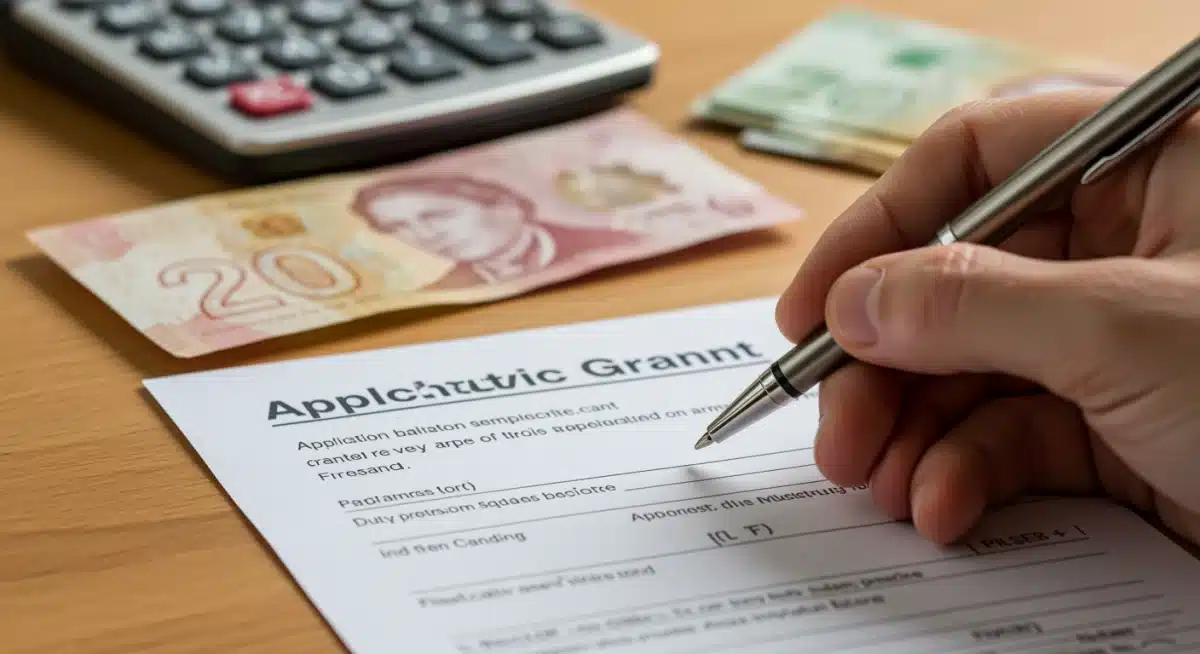 Hand filling out an application form for the Apprenticeship Incentive Grant 2026.