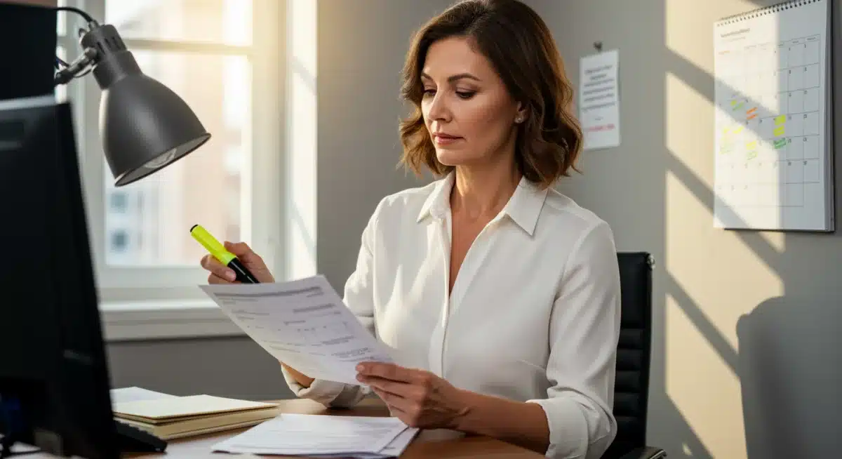 Individual reviewing financial documents and calendar for Canada Workers Benefit 2026 payments.