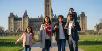 Optimistic Canadian family benefiting from new federal aid programs