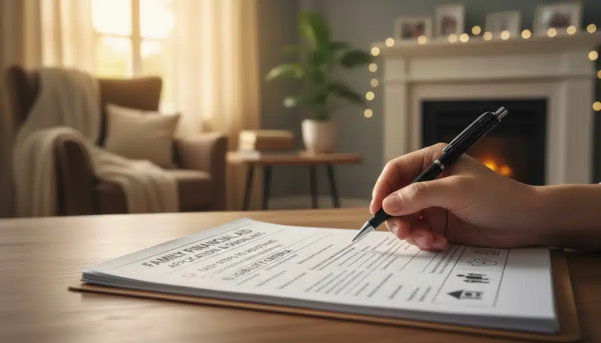 Person reviewing application forms for Canadian financial aid